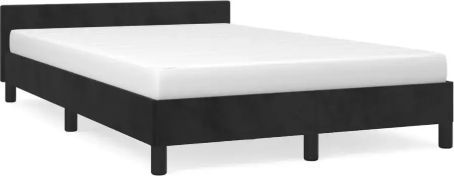 Modern life ModernLife' Bedframe met hoofdeinde fluweel zwart 120x200 cm