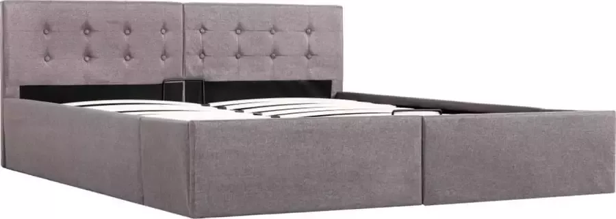 LuxerLiving LuxeLivin' Bedframe met hydraulische opslag stof taupe 160x200 cm