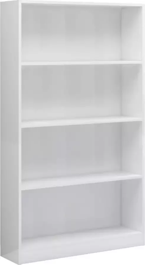 Modern life ModernLife' Boekenkast 4 schappen 80x24x142 cm bewerkt hout hoogglans wit
