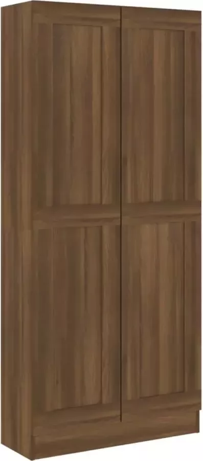 Modern life ModernLife' Boekenkast 82 5x30 5x185 5 cm bewerkt hout bruineikenkleurig