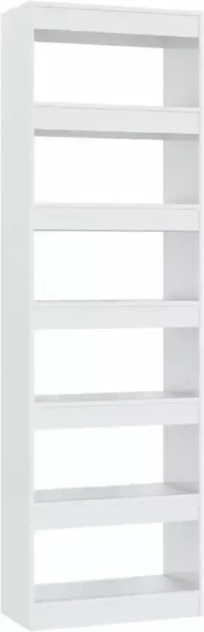 LuxerLiving LuxeLivin' Boekenkast kamerscherm 60x30x198 cm hoogglans wit