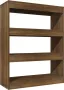 Modern life ModernLife' Boekenkast kamerscherm 80x30x103 cm bewerkt hout bruineiken - Thumbnail 1