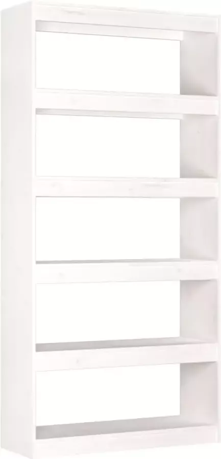 Modern life ModernLife' Boekenkast kamerscherm 80x30x167 4 cm massief grenenhout wit