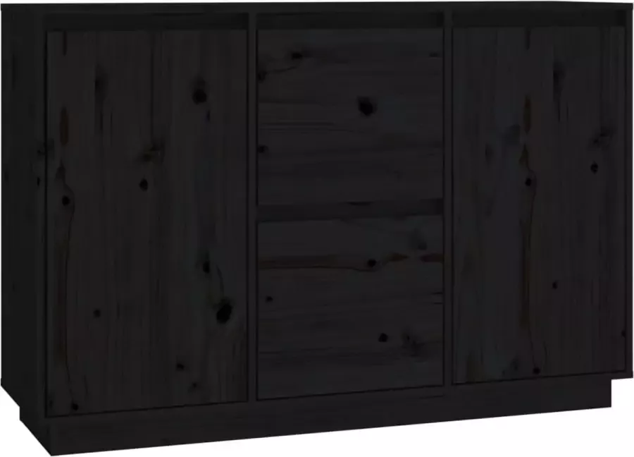 LuxerLiving LuxeLivin' Dressoir 111x34x75 cm massief grenenhout zwart