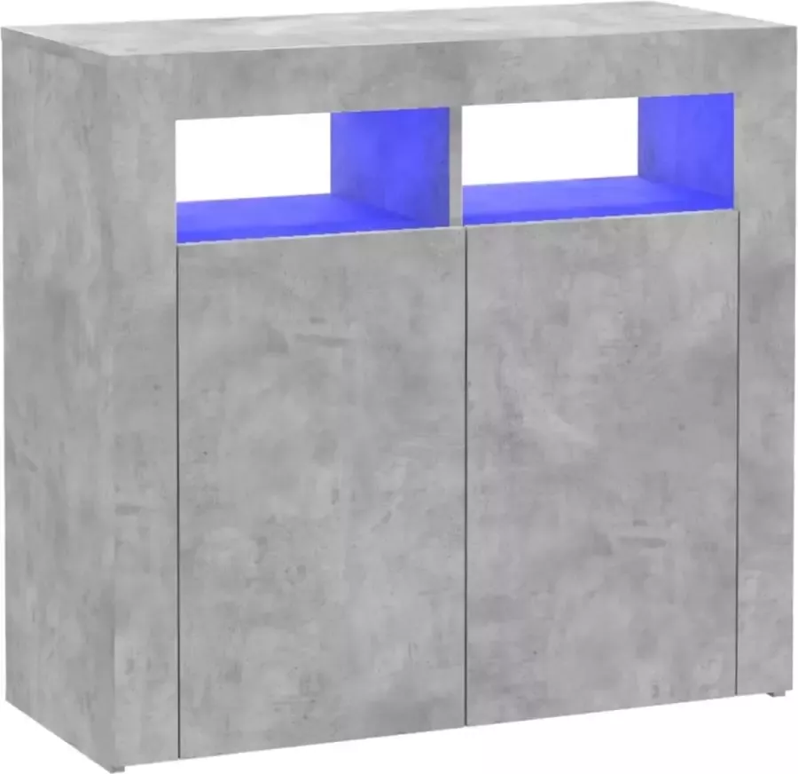 LuxerLiving LuxeLivin' Dressoir met LED-verlichting 80x35x75 cm betongrijs