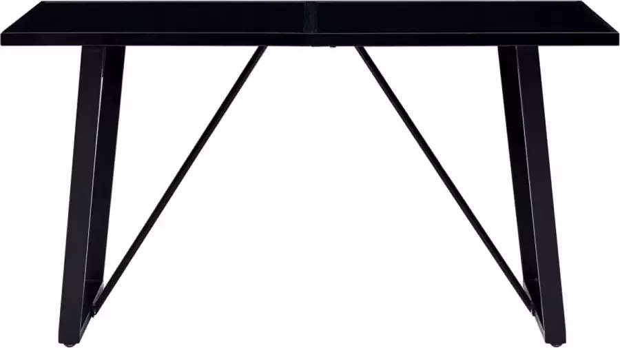 LuxerLiving LuxeLivin' Eettafel 140x70x75 cm gehard glas zwart