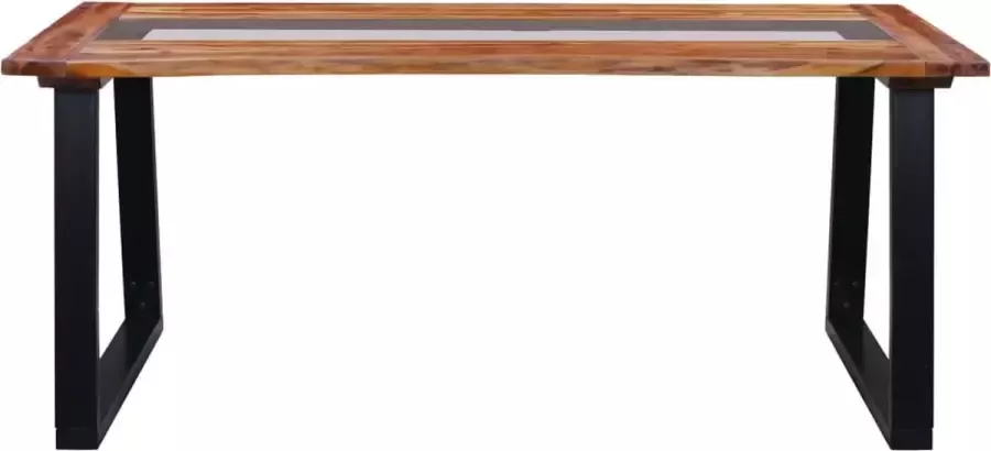 Prolenta Premium INFIORI Eettafel 180x90x75 cm massief acaciahout en glas