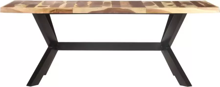 LuxerLiving LuxeLivin' Eettafel 200x100x75 cm hout met honingkleurige afwerking