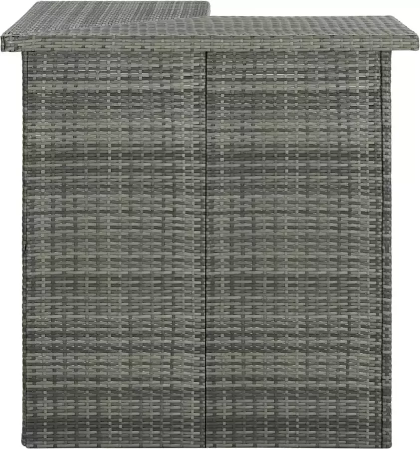 Prolenta Premium INFIORI Hoekbartafel 100x50x105 cm poly rattan grijs