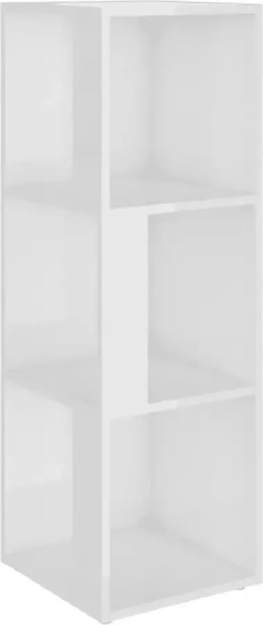LuxerLiving LuxeLivin' Hoekkast 33x33x100 cm spaanplaat hoogglans wit