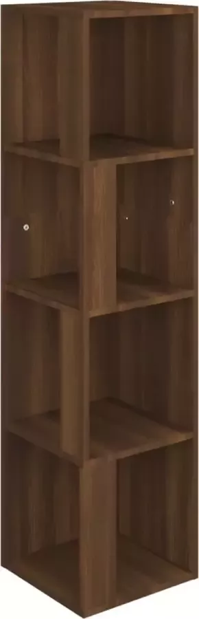 Modern life ModernLife' Hoekkast 33x33x132 cm bewerkt hout bruineikenkleurig