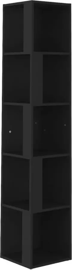 Modern life ModernLife' Hoekkast 33x33x164 5 cm spaanplaat zwart