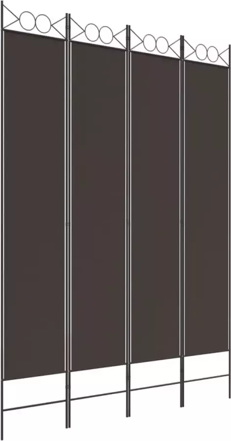 Modern life ModernLife' Kamerscherm met 4 panelen 160x220 cm stof bruin