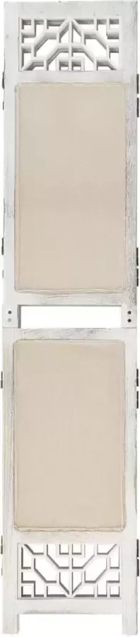 Modern life ModernLife' Kamerscherm met 5 panelen 175x165 cm stof crèmekleurig