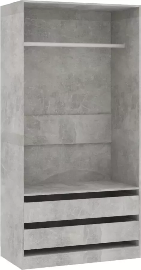 Modern life ModernLife' Kledingkast 100x50x200 cm bewerkt hout betongrijs