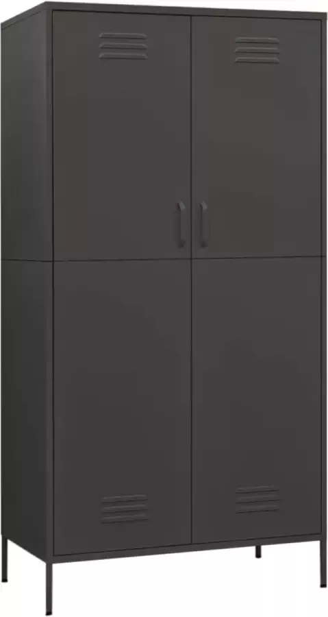 Modern life ModernLife' Kledingkast 90x50x180 cm staal antracietkleurig