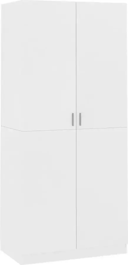 Modern life ModernLife' Kledingkast 90x52x200 cm bewerkt hout wit