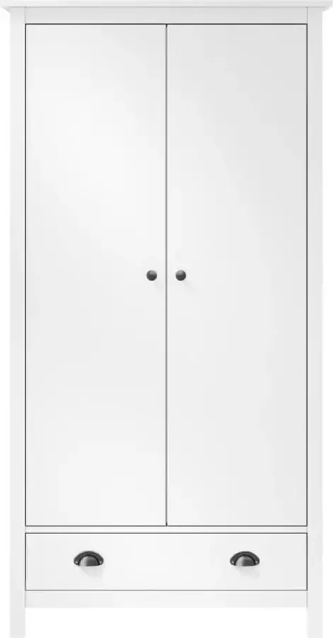 Modern life ModernLife' Kledingkast ModernLife' -ll 2 deuren 89x50x170 cm massief grenenhout wit