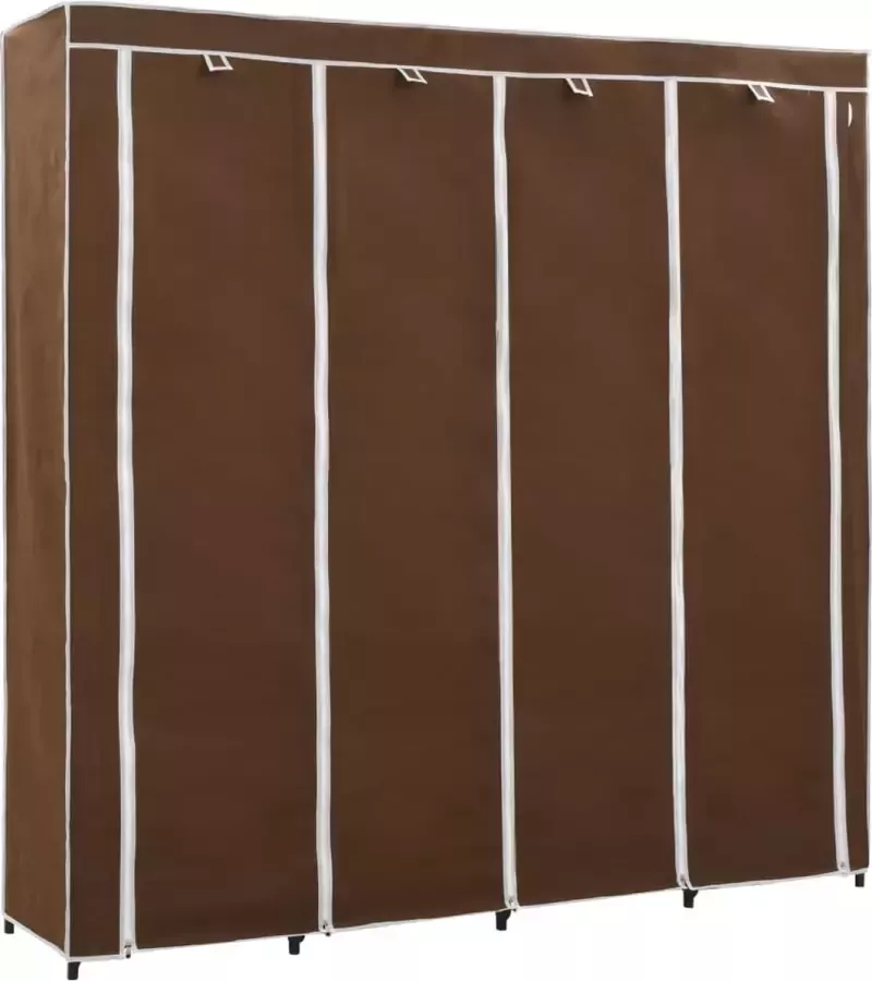 Modern life ModernLife' Kledingkast met 4 vakken 175x45x170 cm bruin