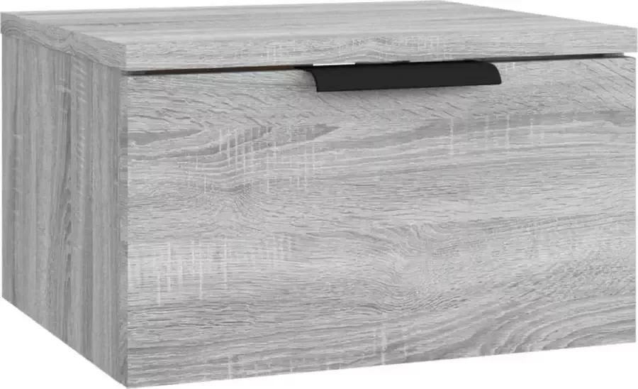 LuxerLiving LuxeLivin' Nachtkastje wandgemonteerd 34x30x20 cm grijs sonoma eikenkleur