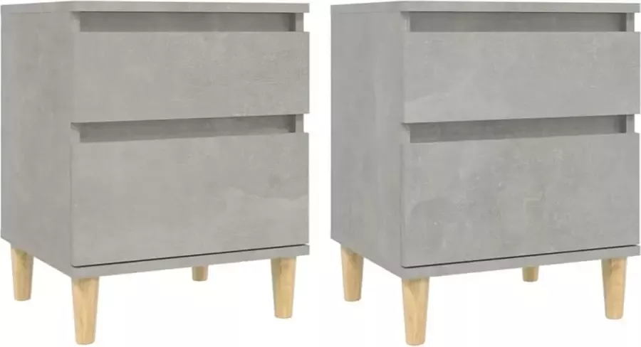 Modern life ModernLife' Nachtkastjes 2 st 40x35x50 cm betongrijs