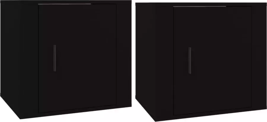 Modern life ModernLife' Nachtkastjes 2 st 50x39x47 cm zwart