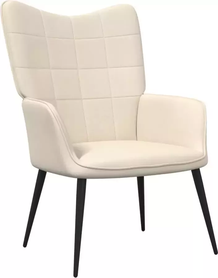 Prolenta Premium INFIORI Relaxstoel met voetenbank stof crèmekleurig