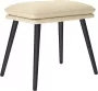 Modern life ModernLife' Relaxstoel met voetenbank stof crèmekleurig - Thumbnail 1