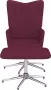 Modern life ModernLife' Relaxstoel met voetenbank stof paars - Thumbnail 1