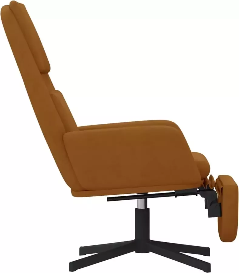 Modern life ModernLife' Relaxstoel met voetensteun fluweel bruin
