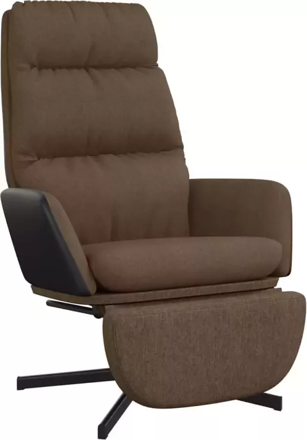 Modern life ModernLife' Relaxstoel met voetensteun stof bruin