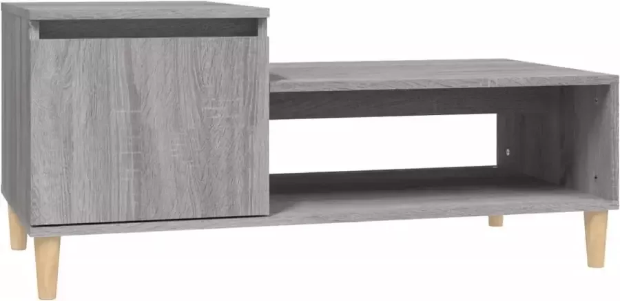 Modern life ModernLife' Salontafel 100x50x45 cm bewerkt hout grijs sonoma