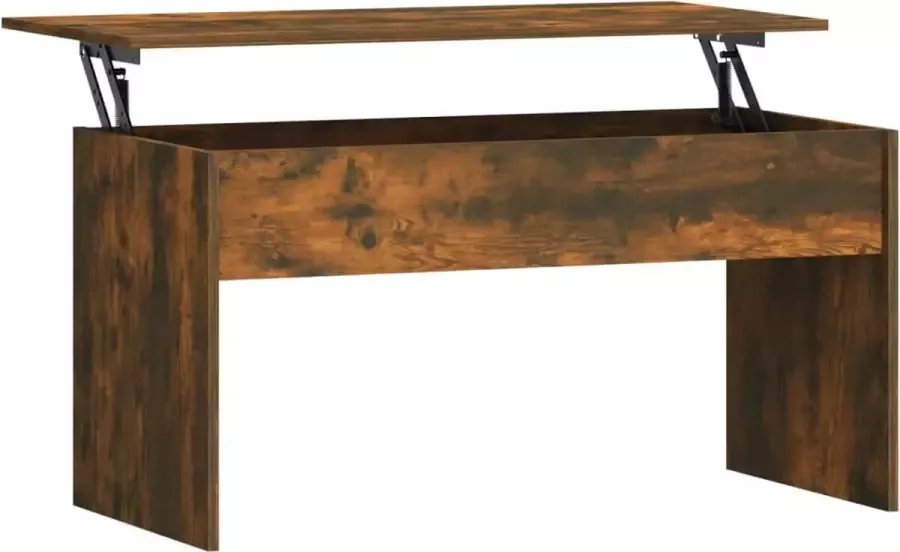 Modern life ModernLife' Salontafel 102x50 5x52 5 cm bewerkt hout gerookt eikenkleurig