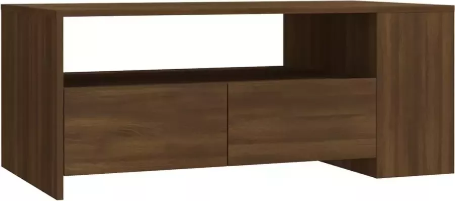 Modern life ModernLife' Salontafel 102x55x42 cm bewerkt hout bruineikenkleurig