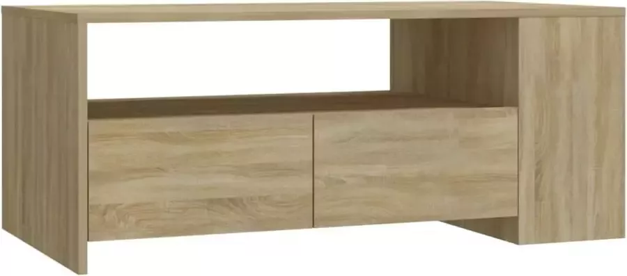 Modern life ModernLife' Salontafel 102x55x42 cm bewerkt hout sonoma eikenkleurig
