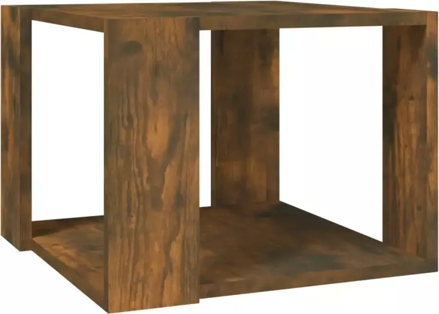 Modern life ModernLife' Salontafel 40x40x30 cm bewerkt hout gerookt eikenkleurig