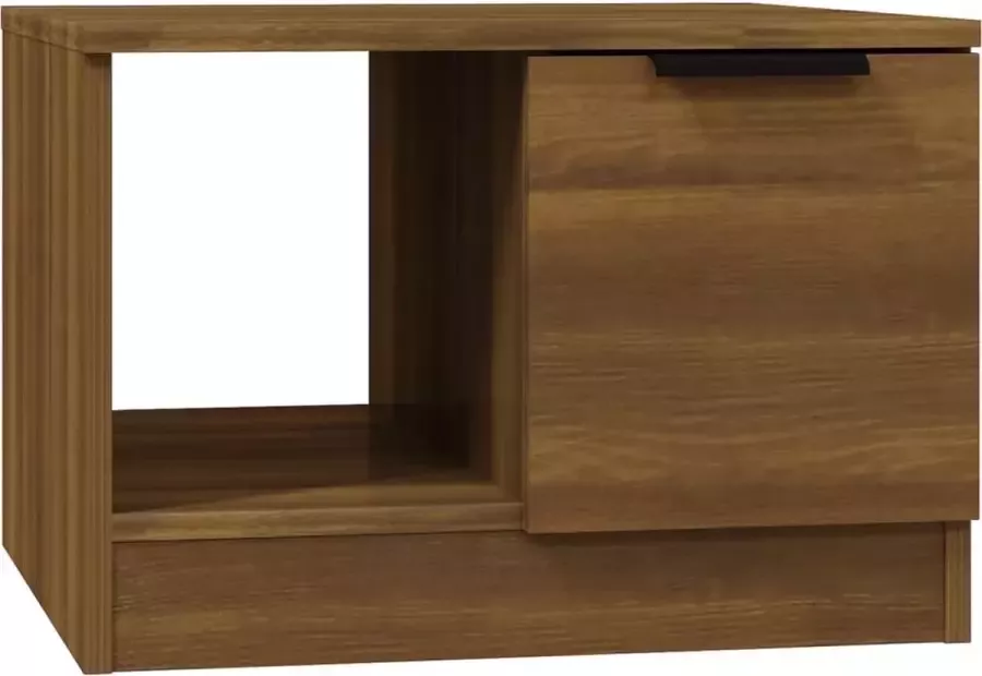 Modern life ModernLife' Salontafel 50x50x36 cm bewerkt hout bruineikenkleurig