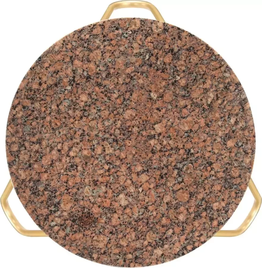 LuxerLiving LuxeLivin' Salontafel 65x65x42 cm echt steen met marmeren textuur bruin