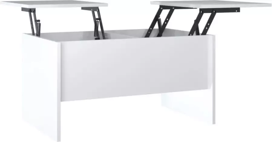 LuxerLiving LuxeLivin' Salontafel 80x50x42 5 cm bewerkt hout hoogglans wit