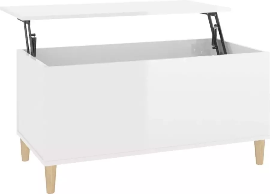 Modern life ModernLife' Salontafel 90x44 5x45 cm bewerkt hout hoogglans wit