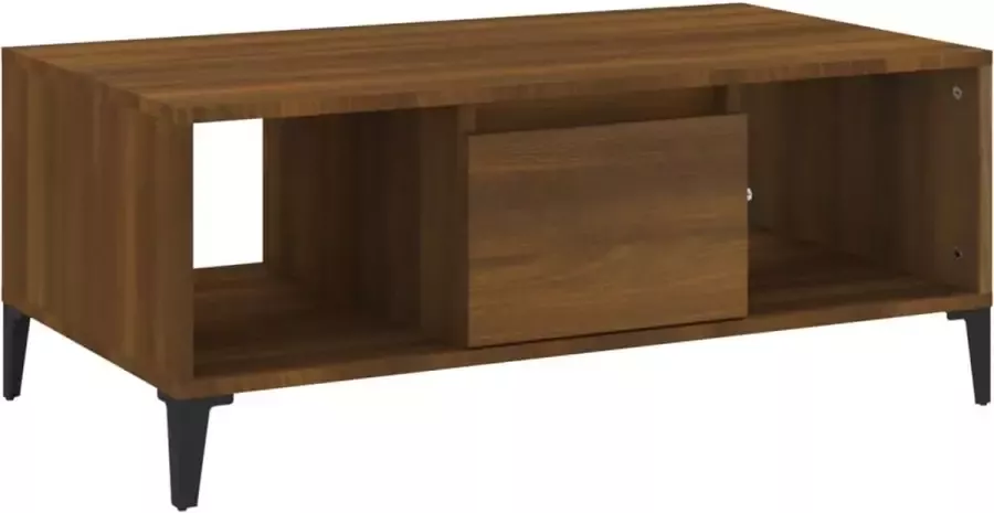 Modern life ModernLife' Salontafel 90x50x36 5 cm bewerkt hout bruineikenkleurig