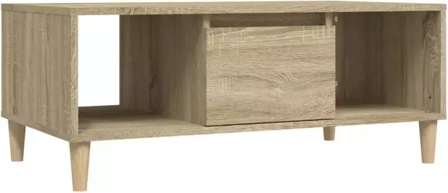 Modern life ModernLife' Salontafel 90x50x36 5 cm bewerkt hout sonoma eikenkleurig