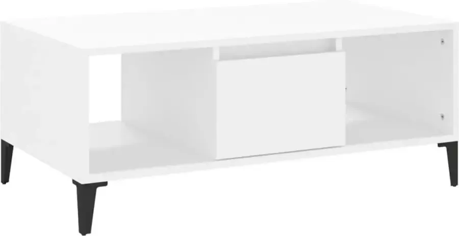 Modern life ModernLife' Salontafel 90x50x36 5 cm bewerkt hout wit