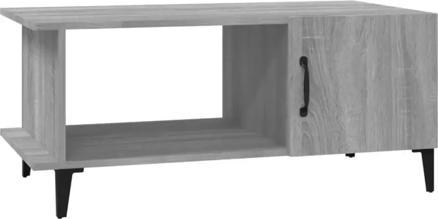 Modern life ModernLife' Salontafel 90x50x40 cm bewerkt hout grijs sonoma eikenkleurig