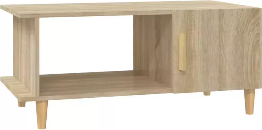 Modern life ModernLife' Salontafel 90x50x40 cm bewerkt hout sonoma eikenkleurig