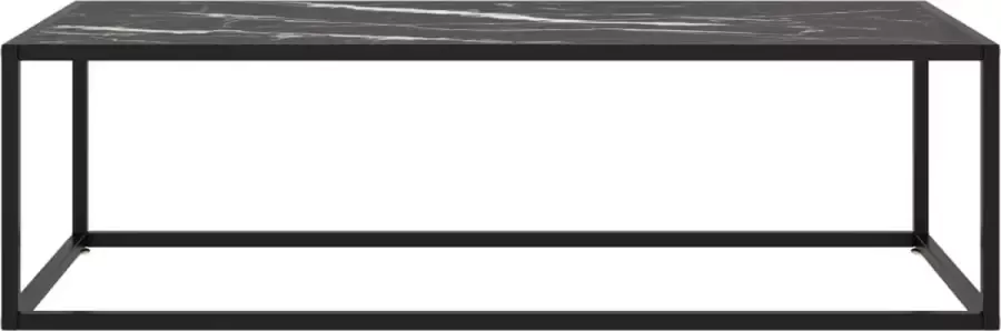 Modern life ModernLife' Salontafel met zwart marmerglas 120x50x35 cm zwart