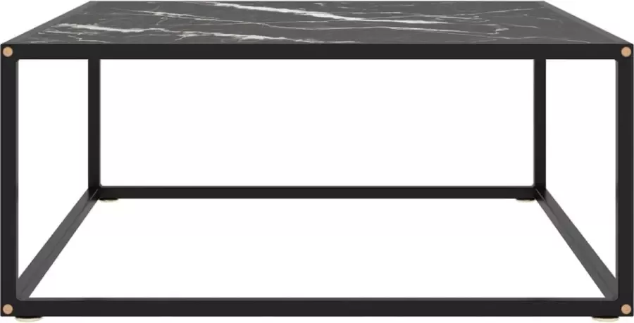 Modern life ModernLife' Salontafel met zwart marmerglas 80x80x35 cm zwart