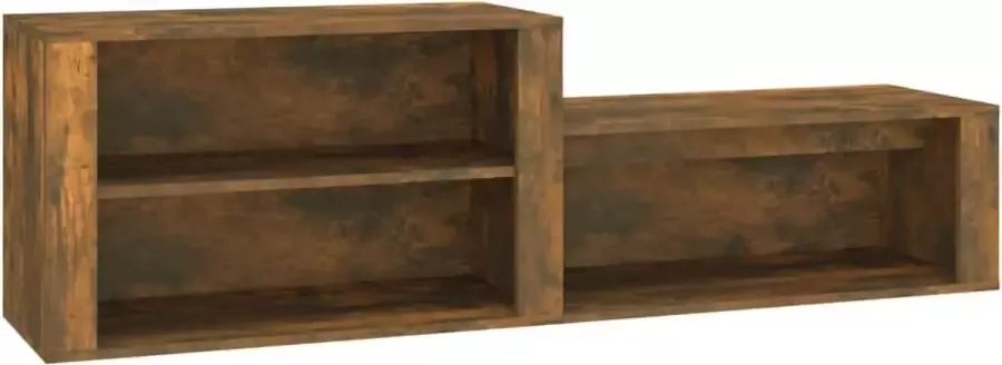 Modern life ModernLife' Schoenenkast 150x35x45 cm bewerkt hout gerookt eikenkleurig