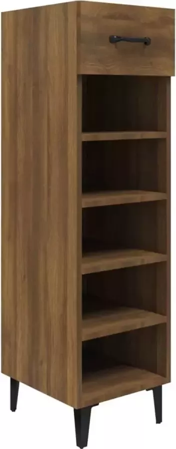 Modern life ModernLife' Schoenenkast 30x35x105 cm bewerkt hout bruineikenkleurig