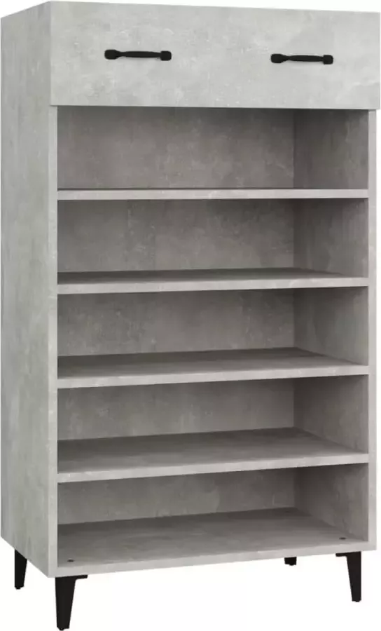 Modern life ModernLife' Schoenenkast 60x35x105 cm bewerkt hout betongrijs